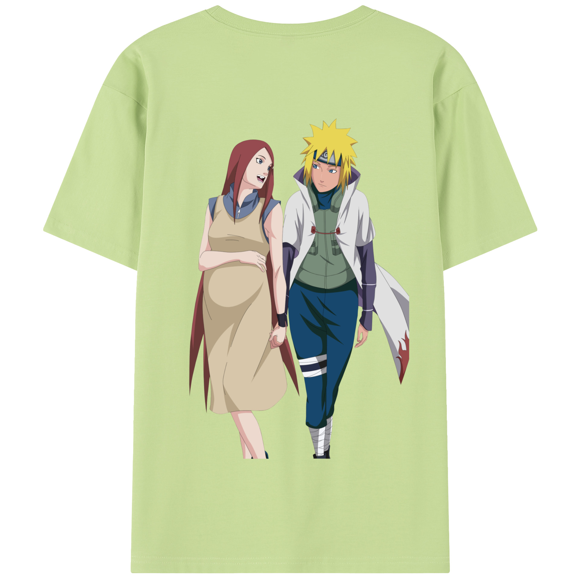 （画像用） NARUTO -ナルト- 波風 ミナト Namikaze Minato 綿100％半袖Tシャツ（背面プリント）